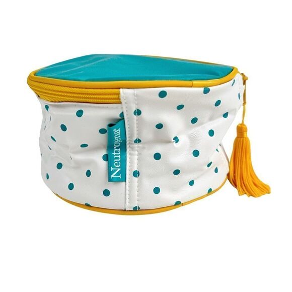 Neutrogena Cosmetic Toiletry Bag Makeup Pouch Case Polka Dots - Picture 2 of 5